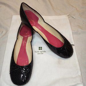 kate spade | Black Sequined d'Orsay Ballet Flats